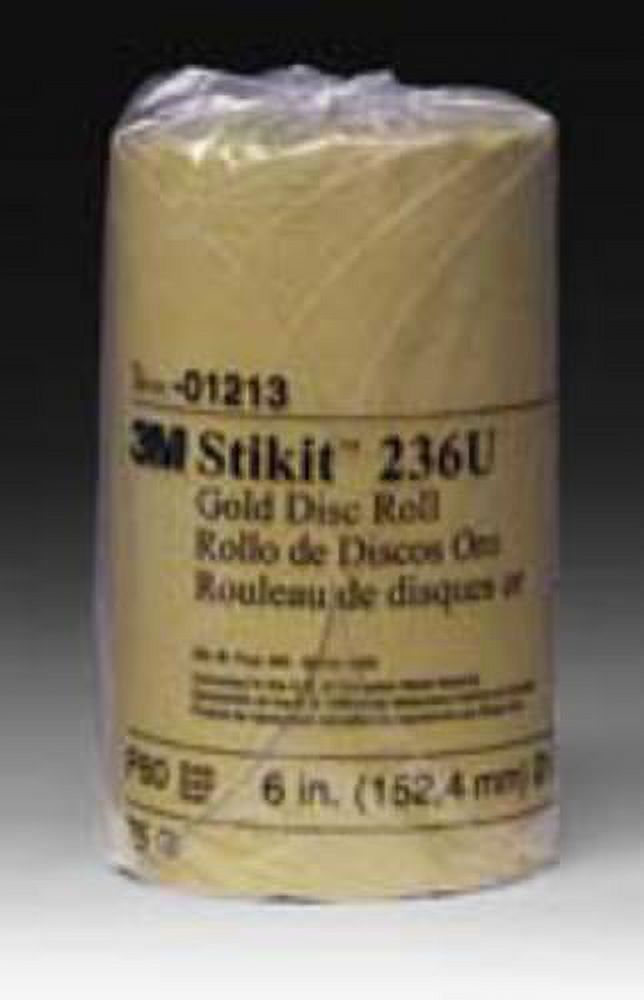 3m 1213 P80 6" Gold Sanding Disc Roll Disc 75 Per Roll