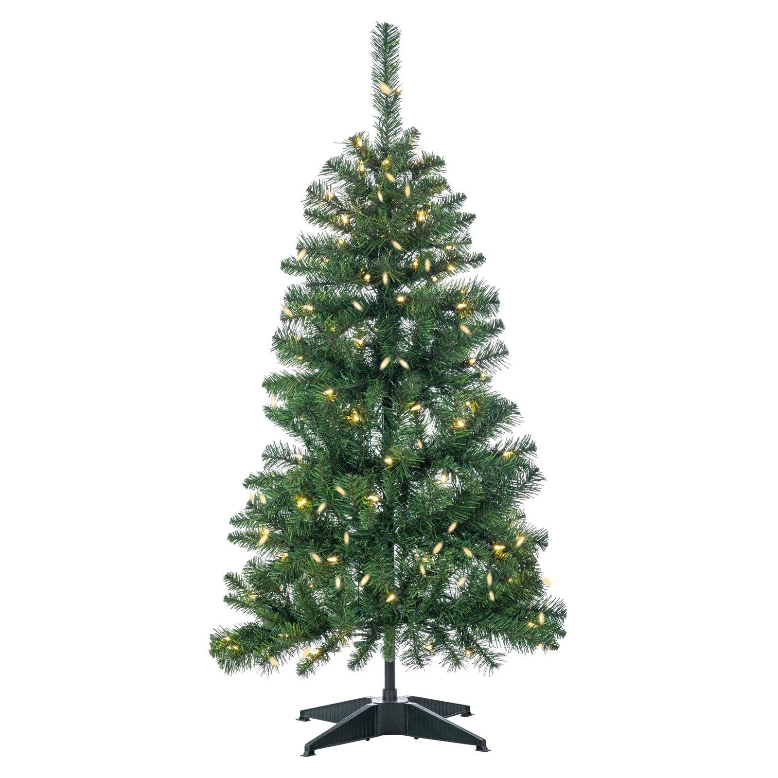4 ft. Pre Lit Warm White LED Pop Up Fir Tree