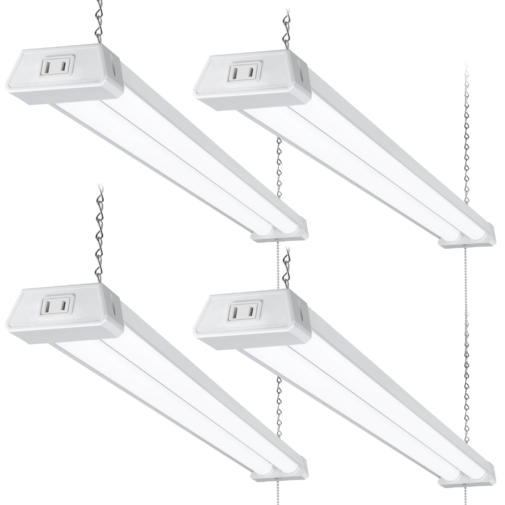 4 Pack LED Shop Light, 40W, Linkable, Daylight