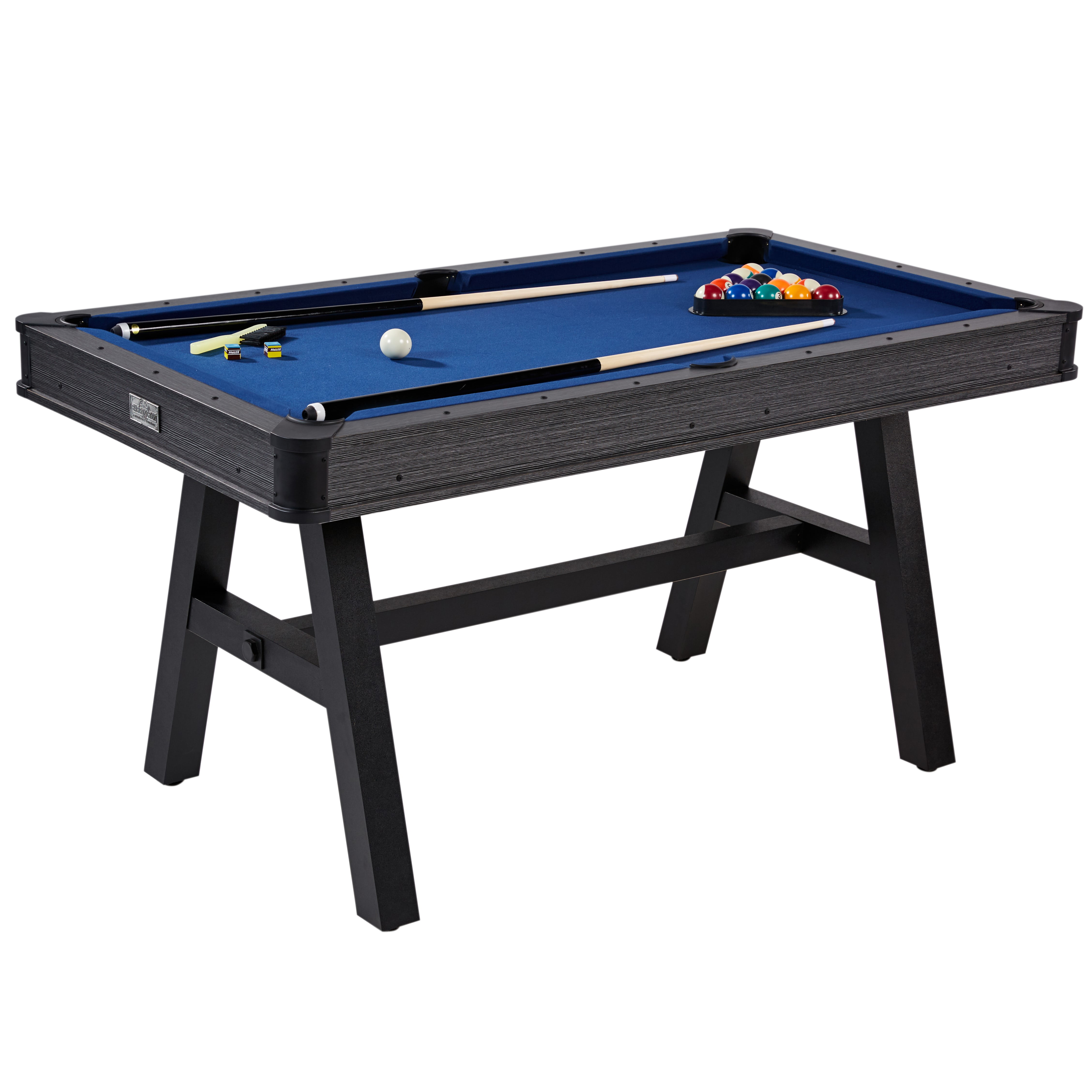 Harrison Collection 5 ft Billiard Pool Table, Black and Blue, by Barrington Billiards