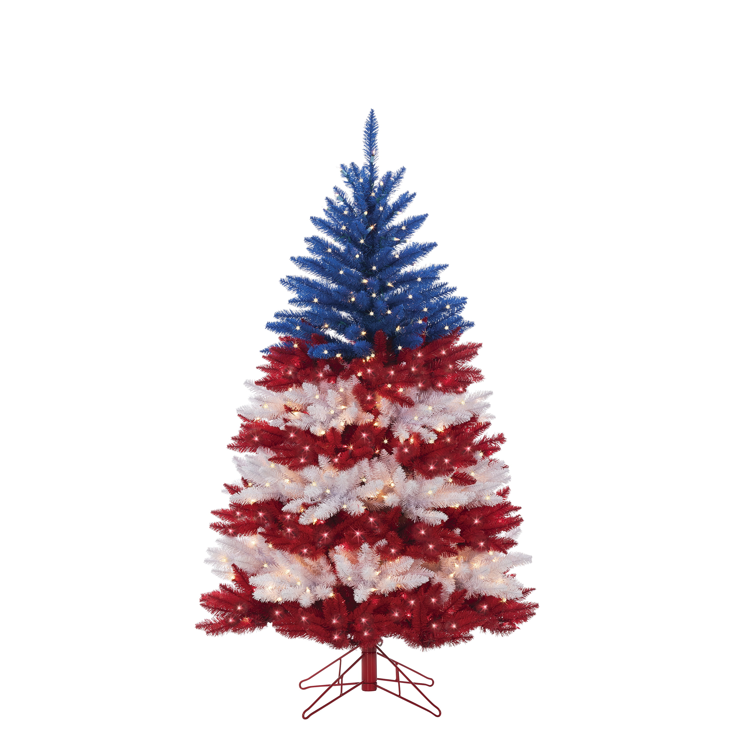 5 ft. Pre Lit Clear Incandescent Patriotic American Tree