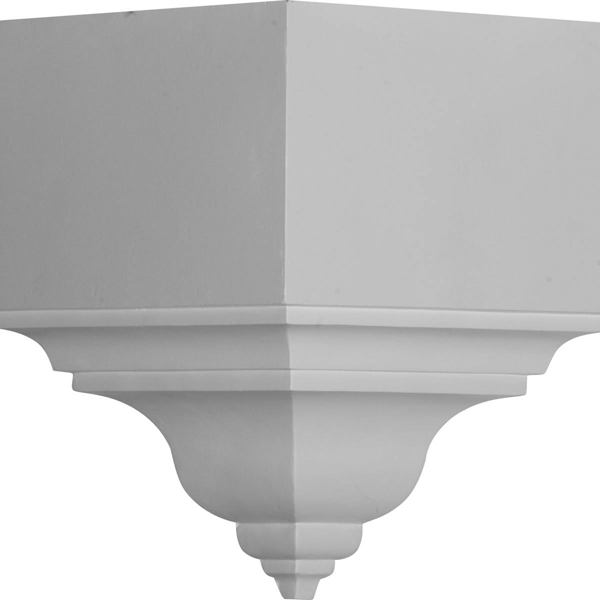5 1/2"W x 5 1/2"P x 13 3/4"H, Universal Outside Corner for Moulding Profiles Less than 5 1/2"P and 6 3/4"H