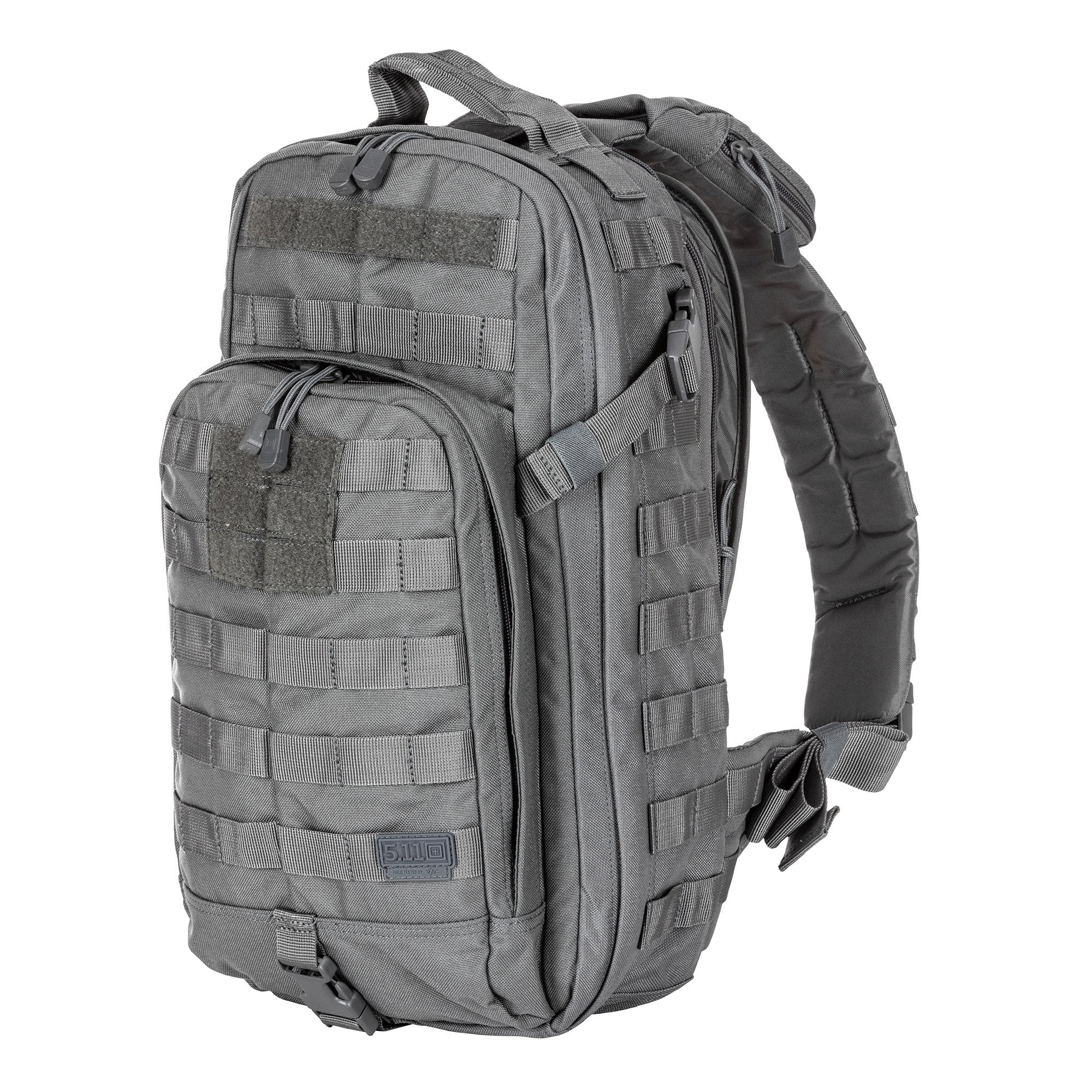 5.11 Work Gear Rush MOAB 10 Pack, Water-Resistant, Customizable Bag, Storm, 1 SZ, Style 56964
