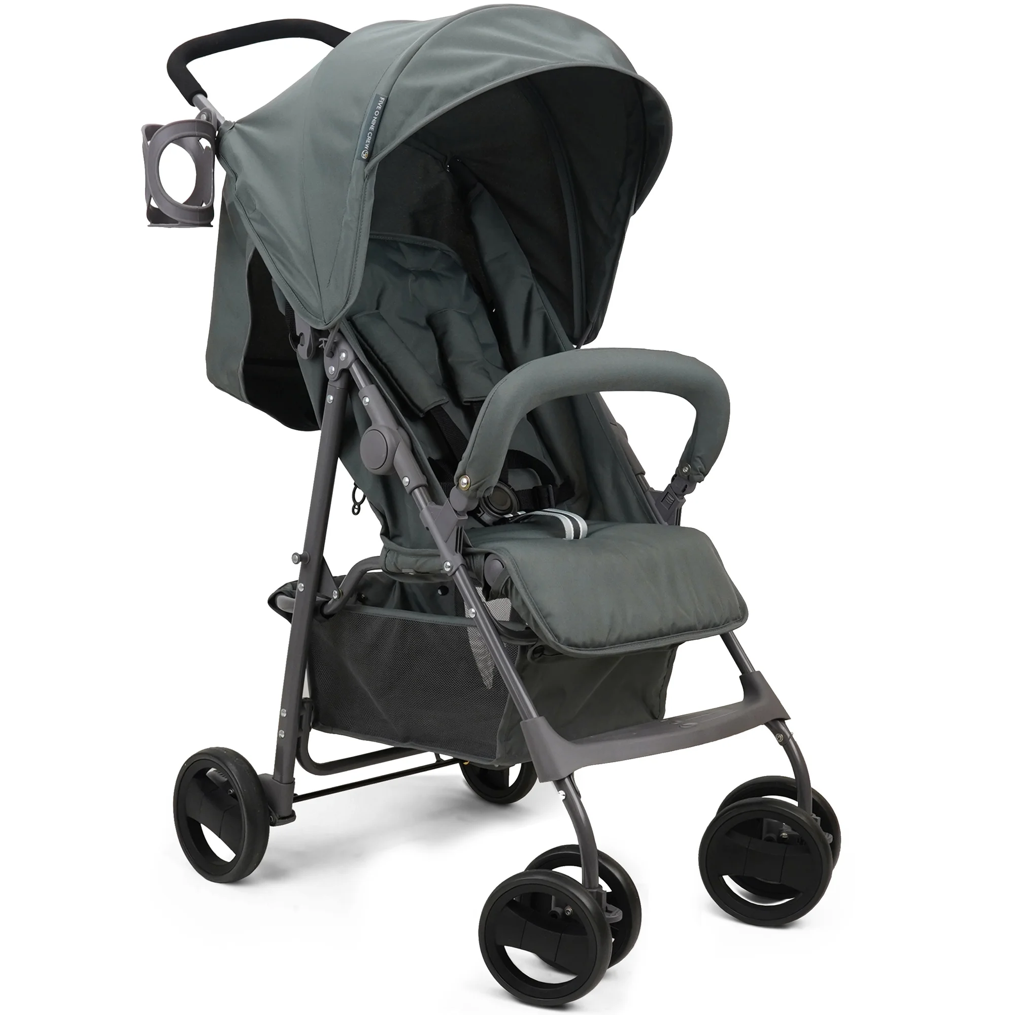 509 Shopee: Kids Lightweight Stroller With Extra-Large Canopy - Storage Basket, Front Swivel Wheels, Ergonomic Handle, Cup Holder & Reclinable Back Rest, Ages 6-36 Months