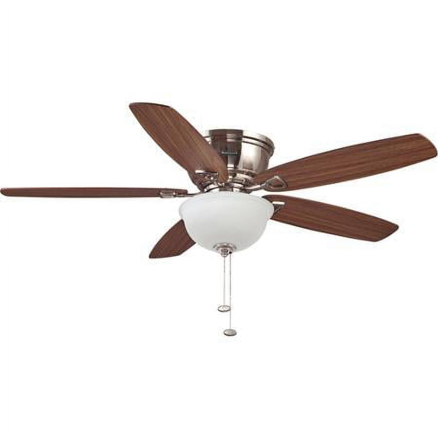 52" Honeywell Eastover Ceiling Fan, Hugger, Satin Nickel