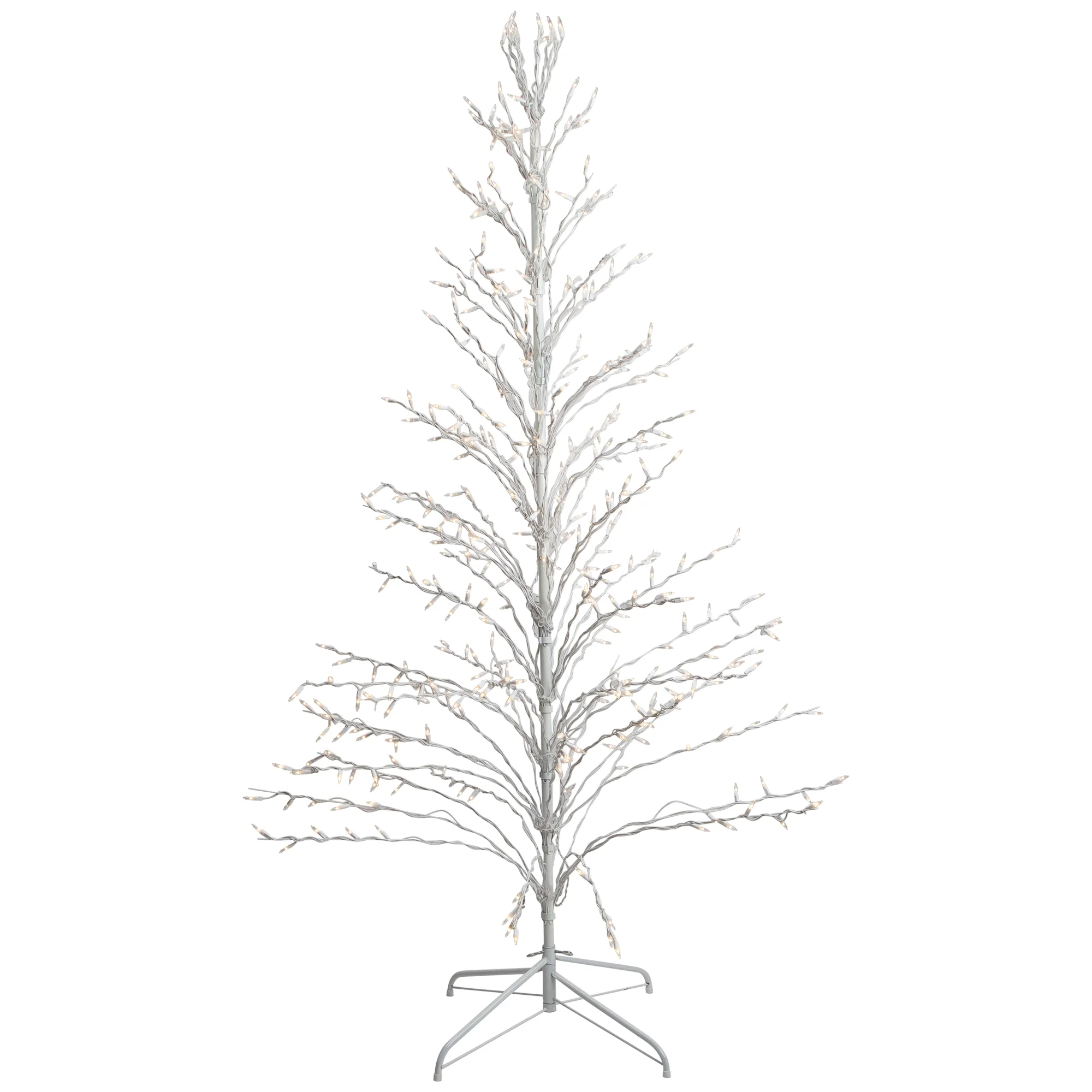 6' White Lighted Christmas Cascade Twig Tree Outdoor Yard Art Decoration - Clear Lights