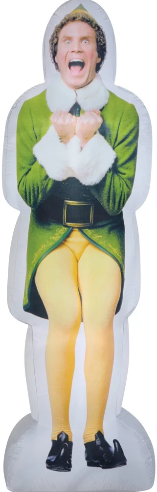 6' Photorealistic Airblown Excited Buddy the Elf Christmas Inflatable