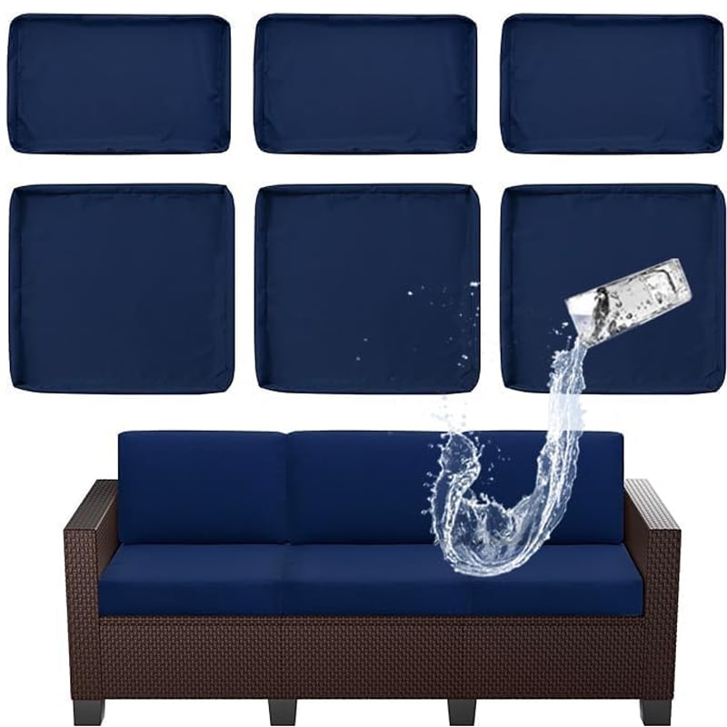 6 Piece Outdoor Patio Cushion Covers Replacement, Patio Furniture Cushion Replacement (Includes Covers Only)