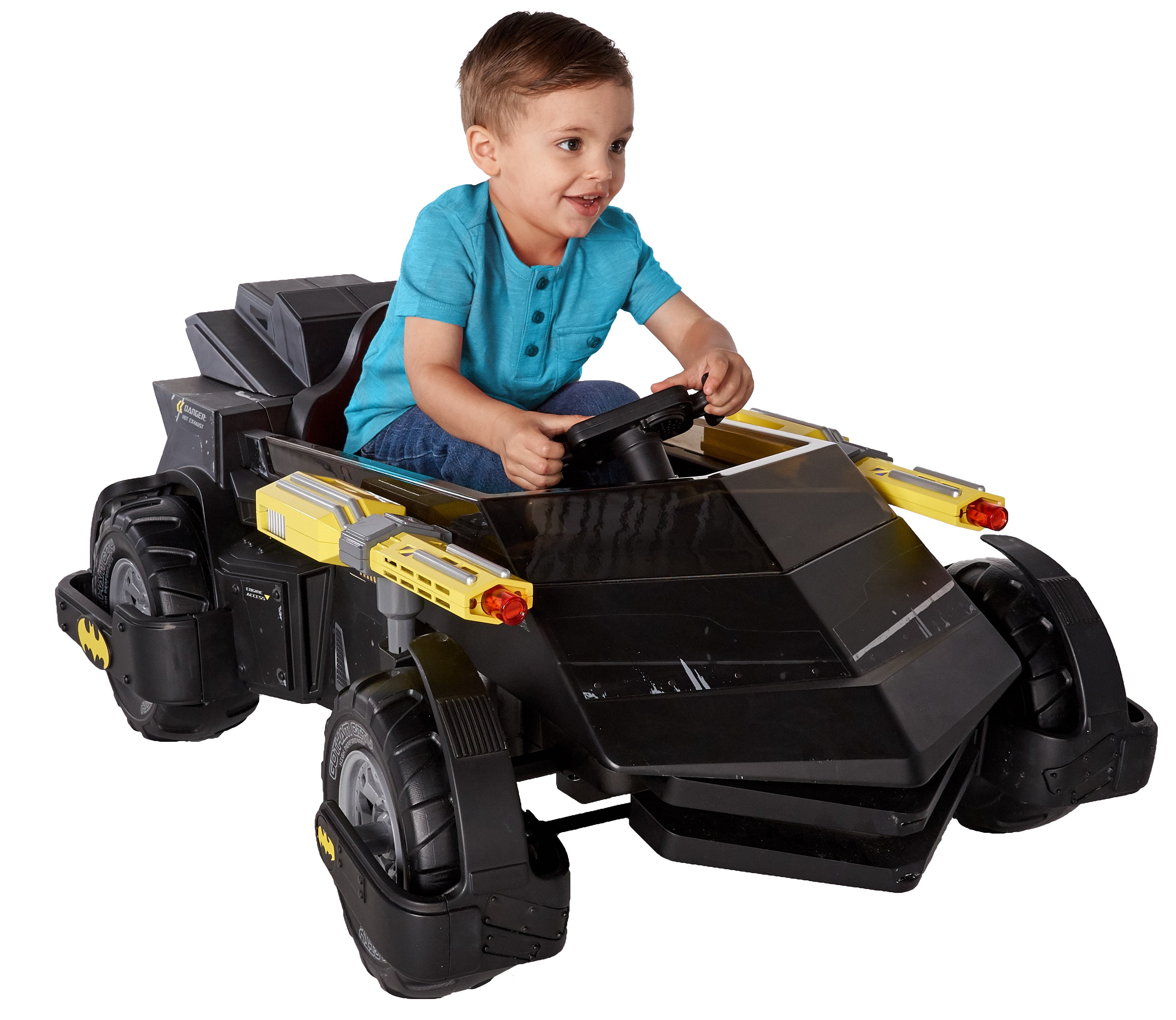 6 Volt DC Comics Batman Batmobile Battery Powered Ride-on - Features Light up Cannons and Sounds!