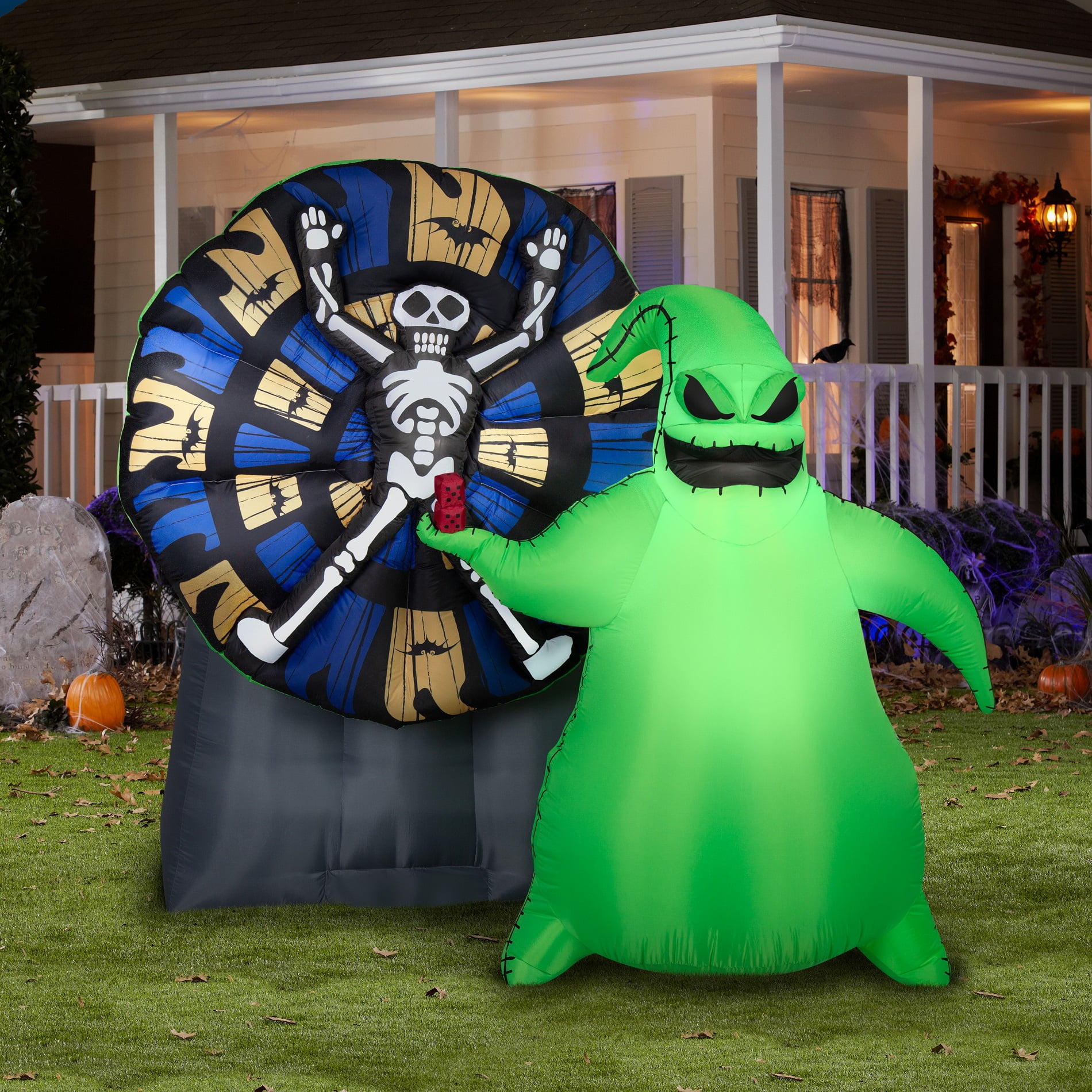 6.5 Ft Tall Oogie Boogie Wheel of Death Animated Halloween Inflatable Disney