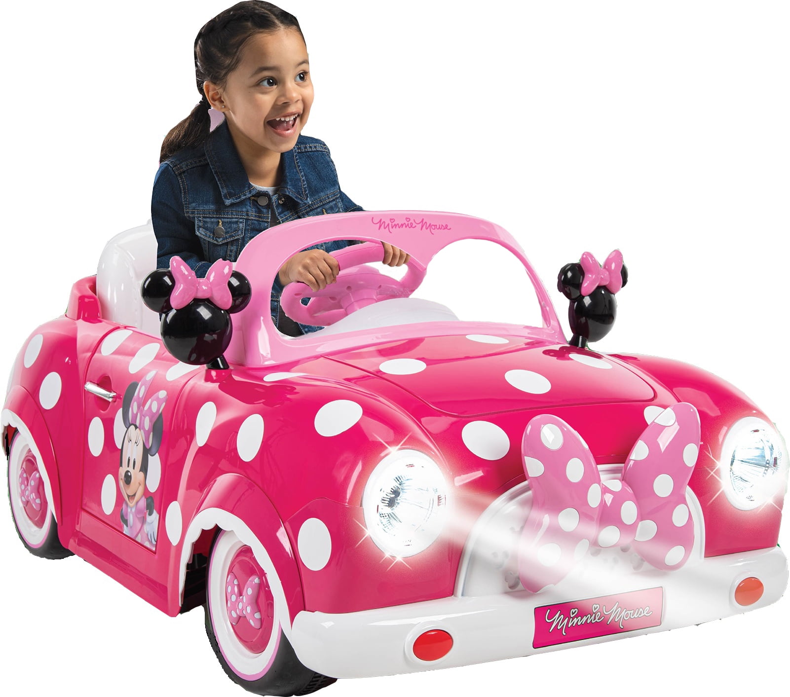 6V Huffy Disney Minnie Mouse Battery-Powered Ride-On Car, Kids Ages 3+ - Pink, One Unit