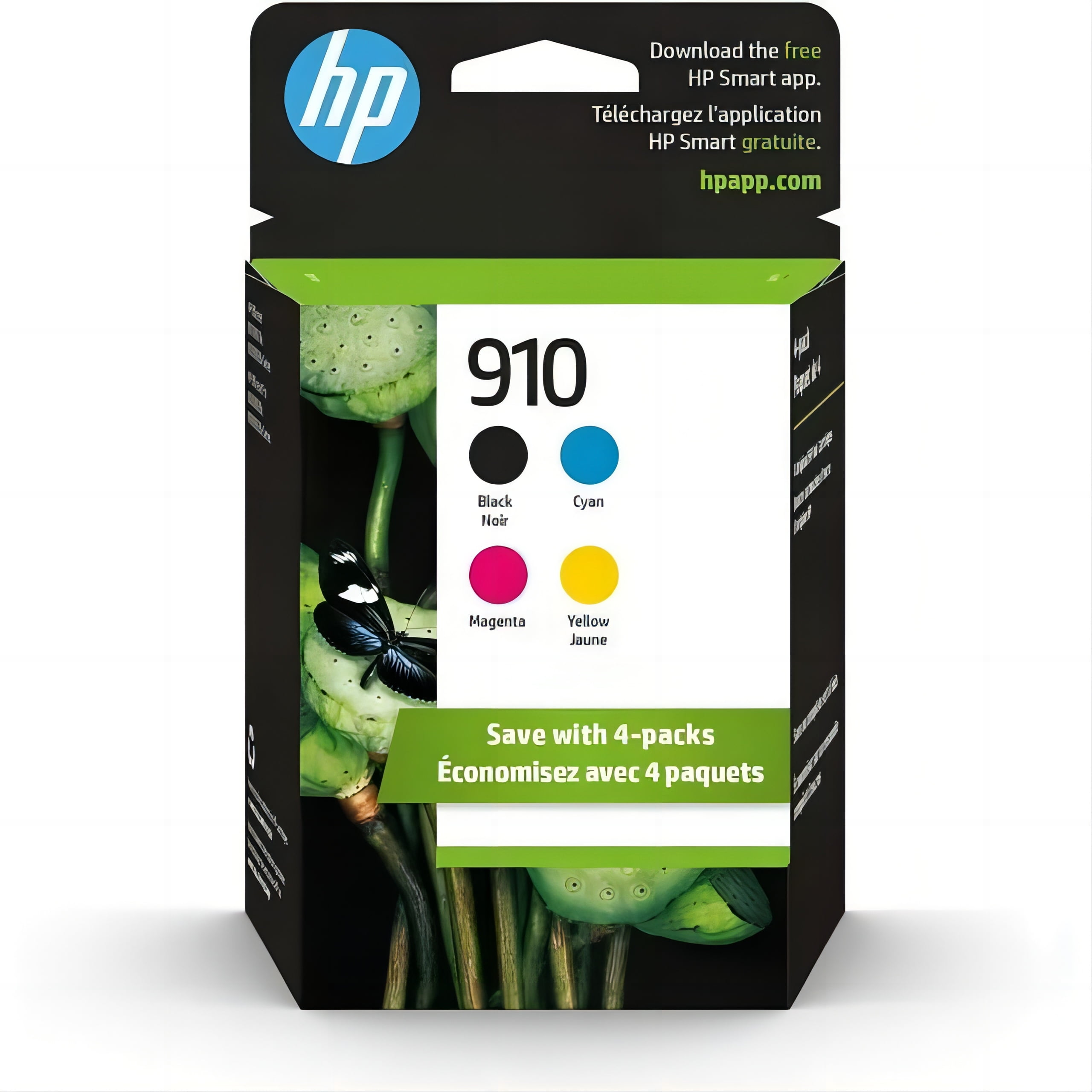 910 Ink Cartridges for HP 910 Ink Cartridges Combo Pack for HP 910 Printer Ink Cyan Magenta Yellow Black (4 Pack)