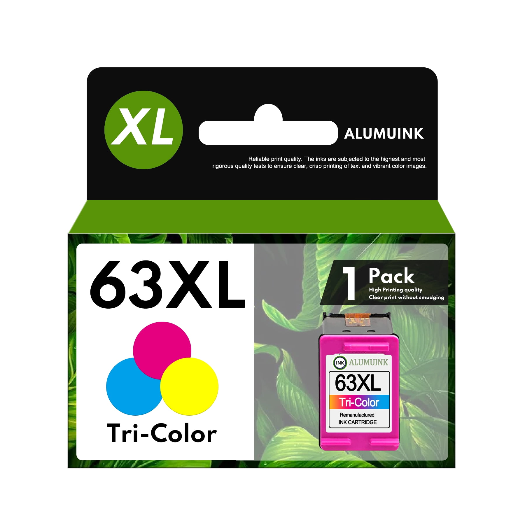63XL Ink Cartridge 1 Tri-Color Replacement for HP Officejet 3830 4650 4652 4655 5200 5252 Printer