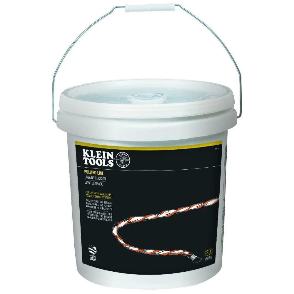 6500 ft. Poly Pull Line for Light Duty Cable - Orange/White