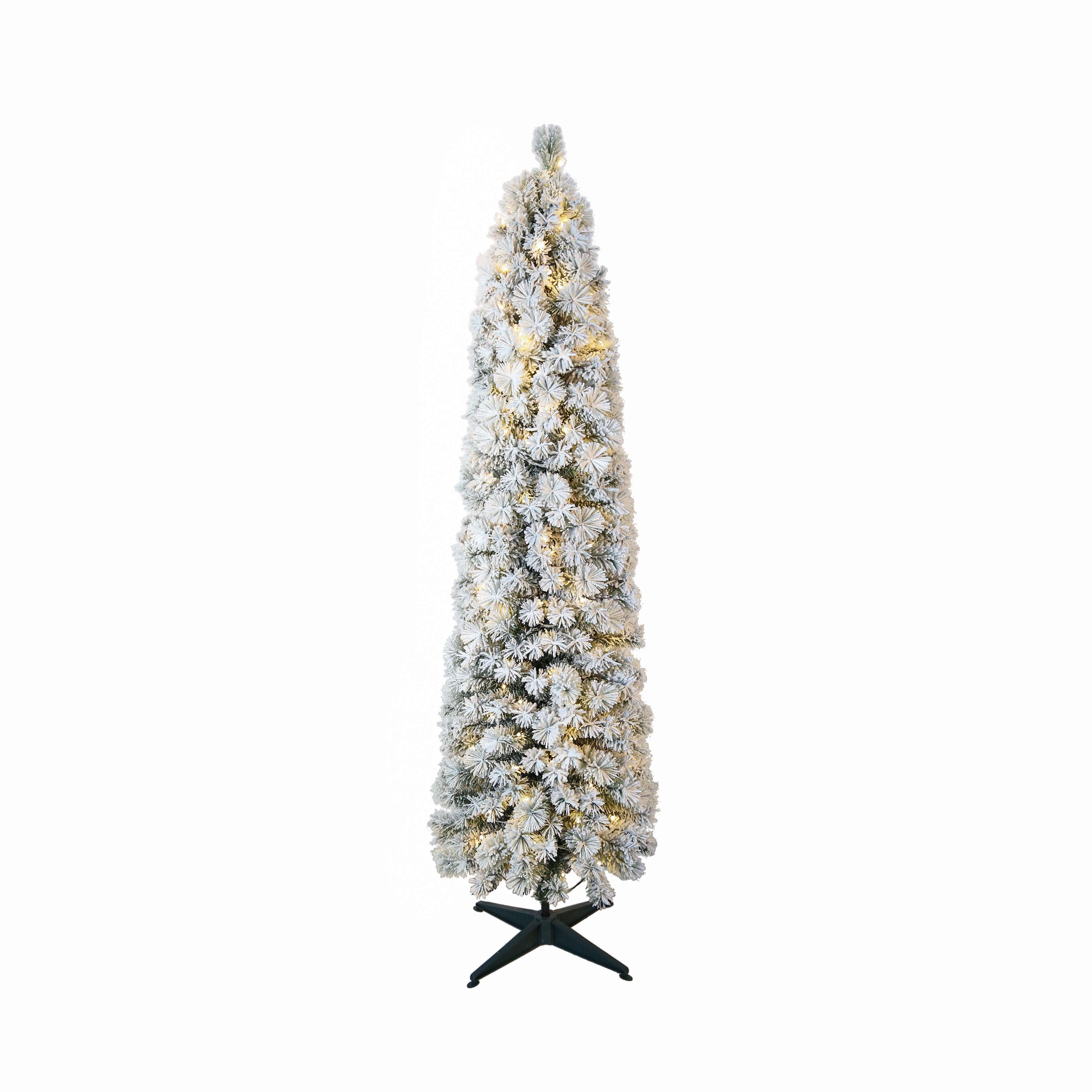 7 ft Pre-Lit Flocked Colorado Artificial Christmas Tree with 190 Warm White LED Lights, by Holiday Time