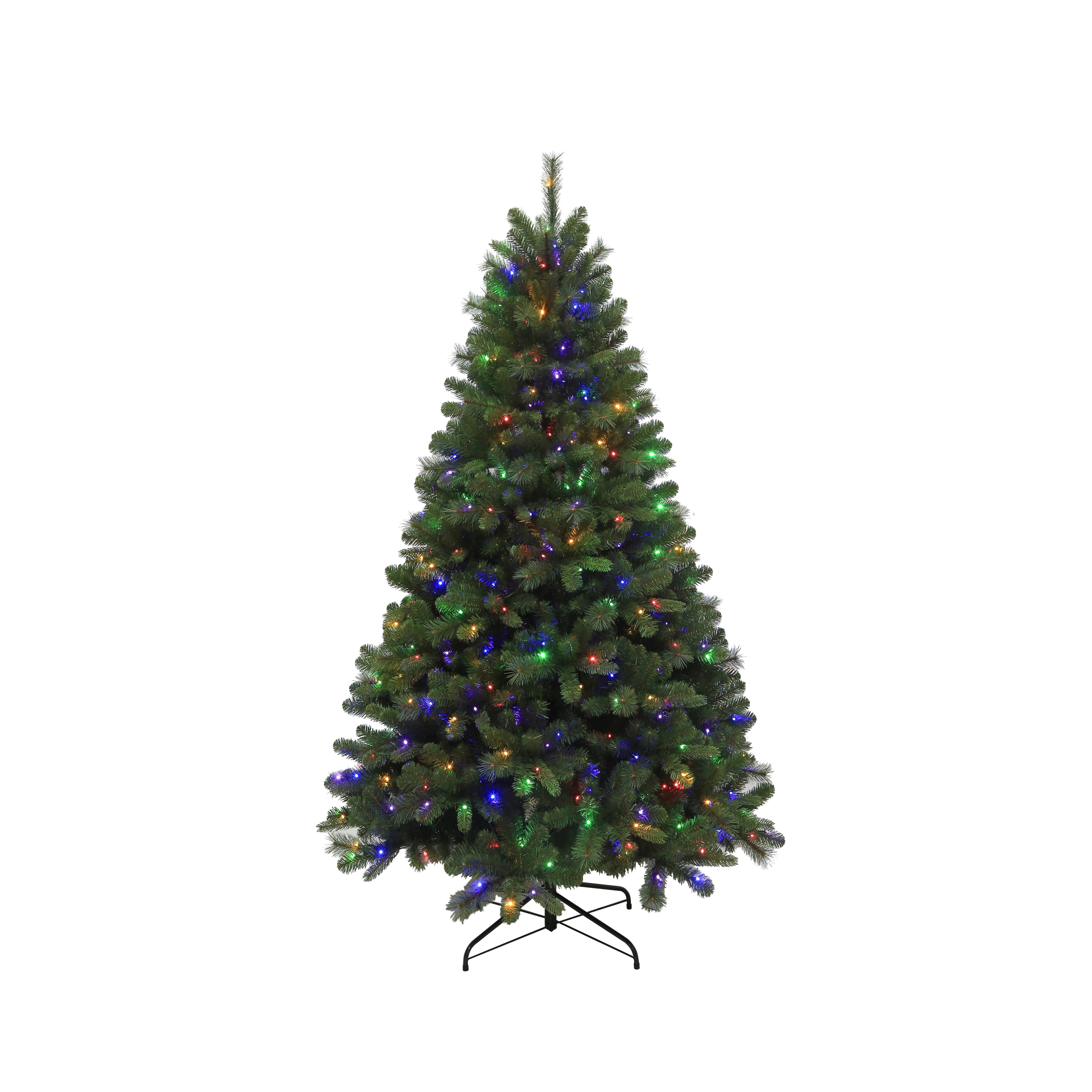 7 ft Pre-Lit Valley Spruce Artificial Christmas Tree with 400 Color Changing LED Lights, by Holiday Time
