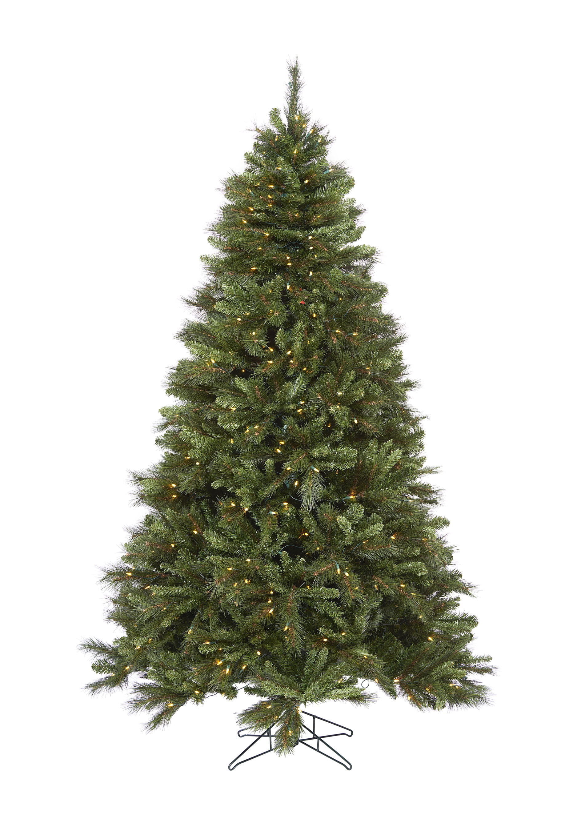 7.5 ft Pre-Lit Denali Fir Artificial Christmas Tree with 500 Warm White LED Lights and Stand, by Holiday Time