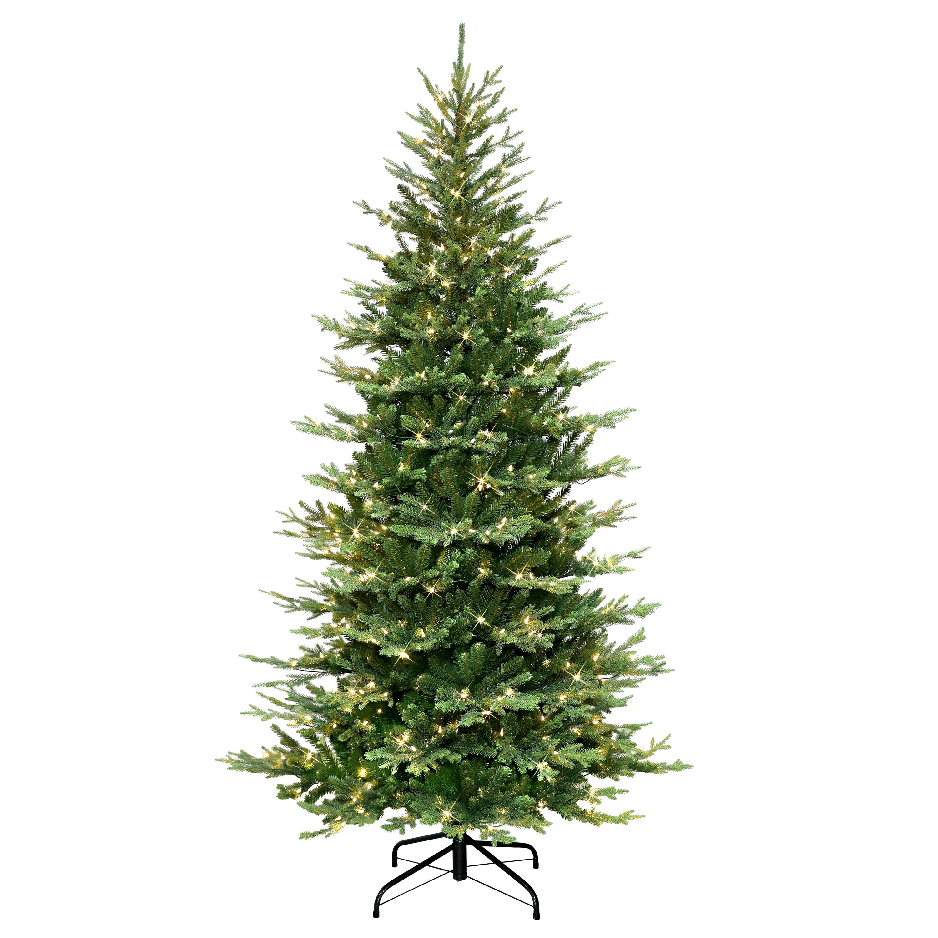 7.5 ft Pre-lit Slim Balsam Fir Tree 3335 PE/PVC Tips 500 UL Clear Incandescent Lights