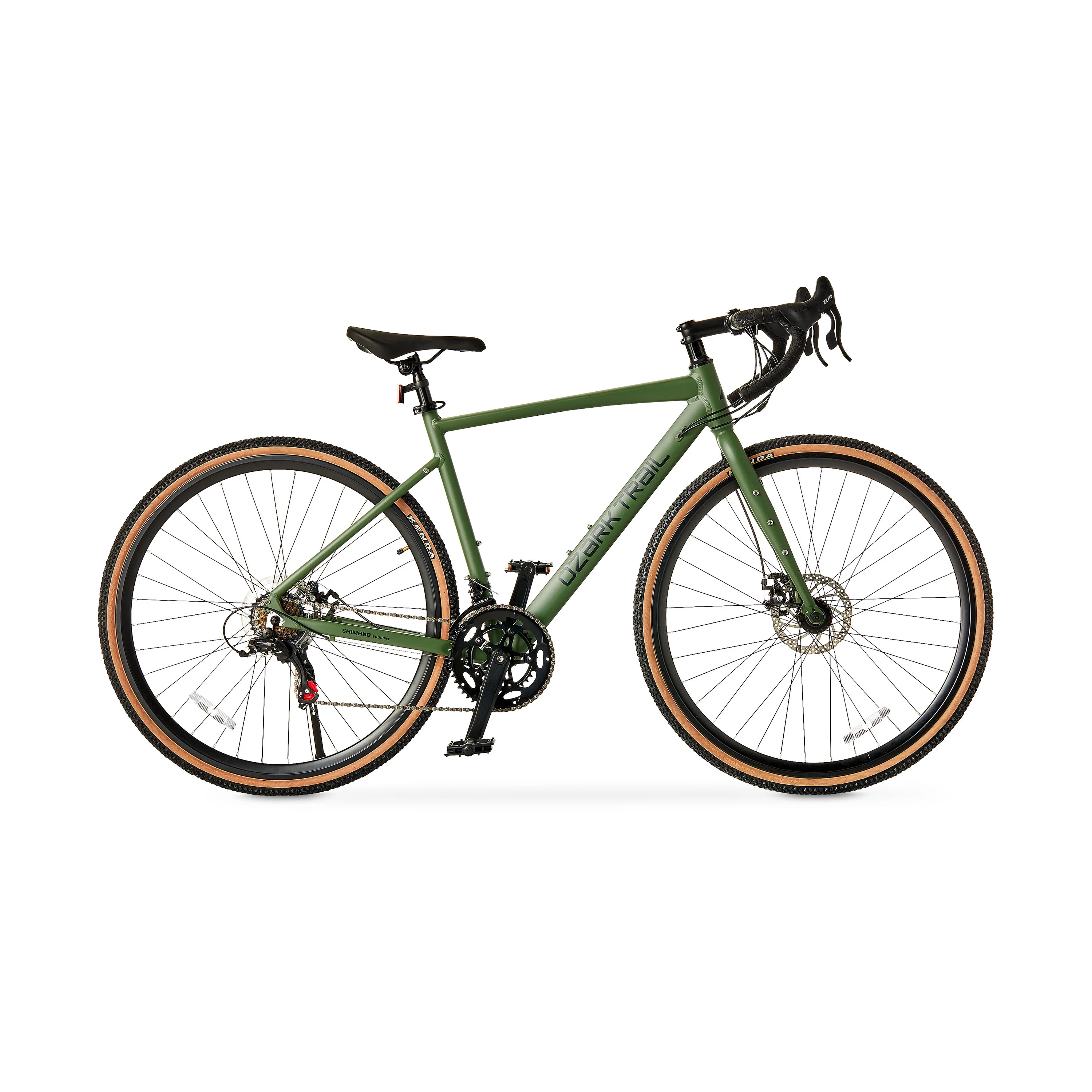700c Ozark Trail G.1 Explorer Drop Bar Gravel Bike, Medium Frame, Fits Riders 5'5" - 5'10", Green, Adult