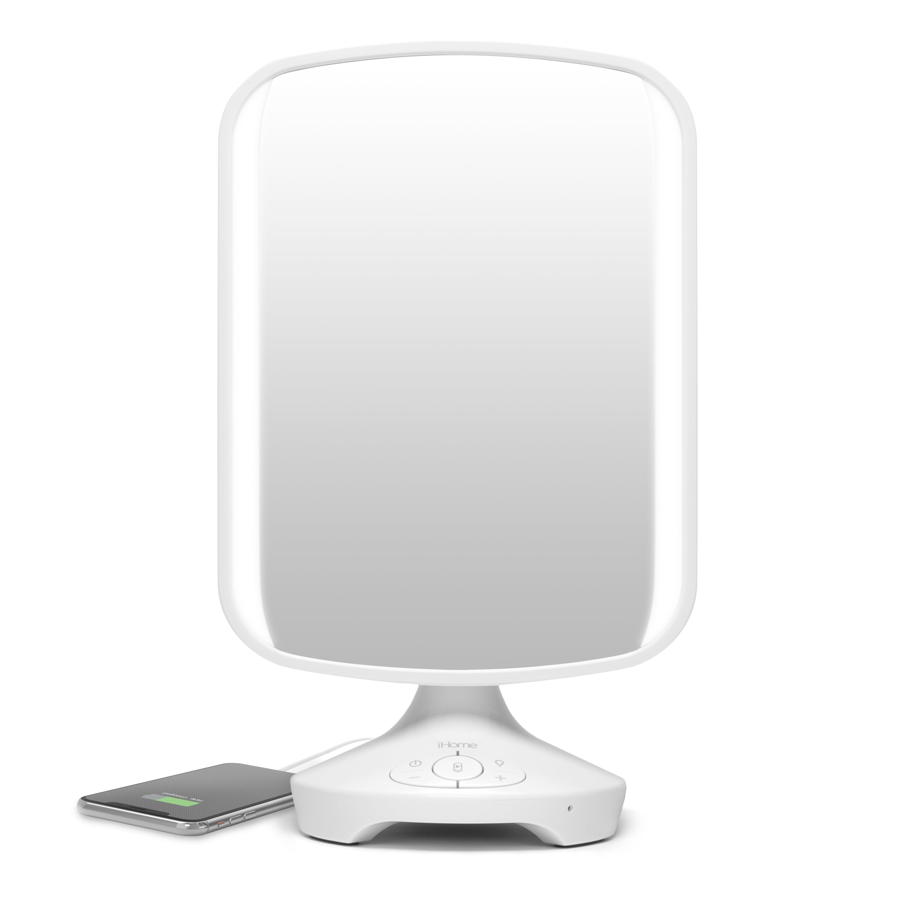 iHome 7" x 9" Reflect II Vanity Mirror with Bluetooth, LED Light, Speakerphone & USB Charging