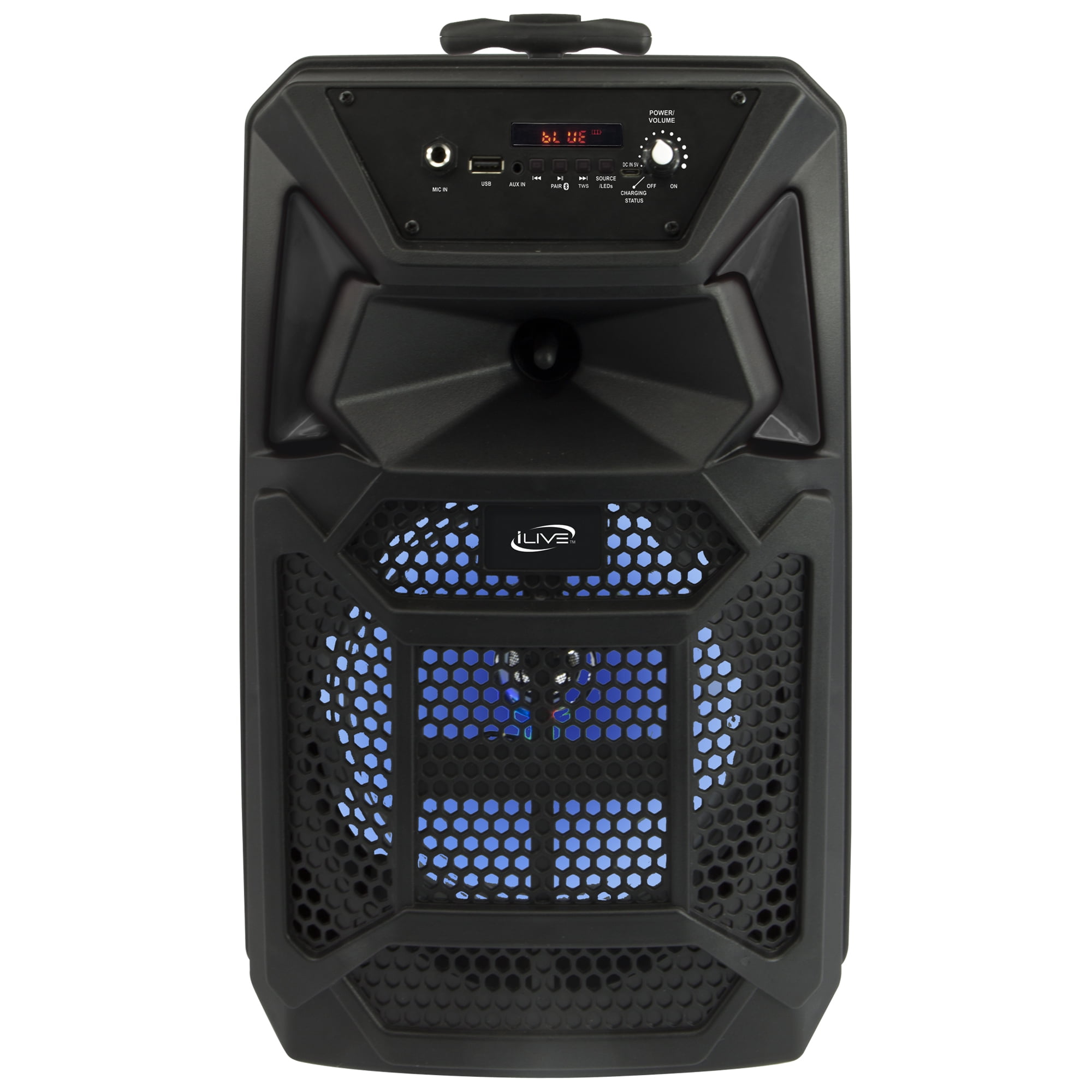 iLive v5.0 Bluetooth Wireless Tailgate Party Speaker, ISB352B, Black