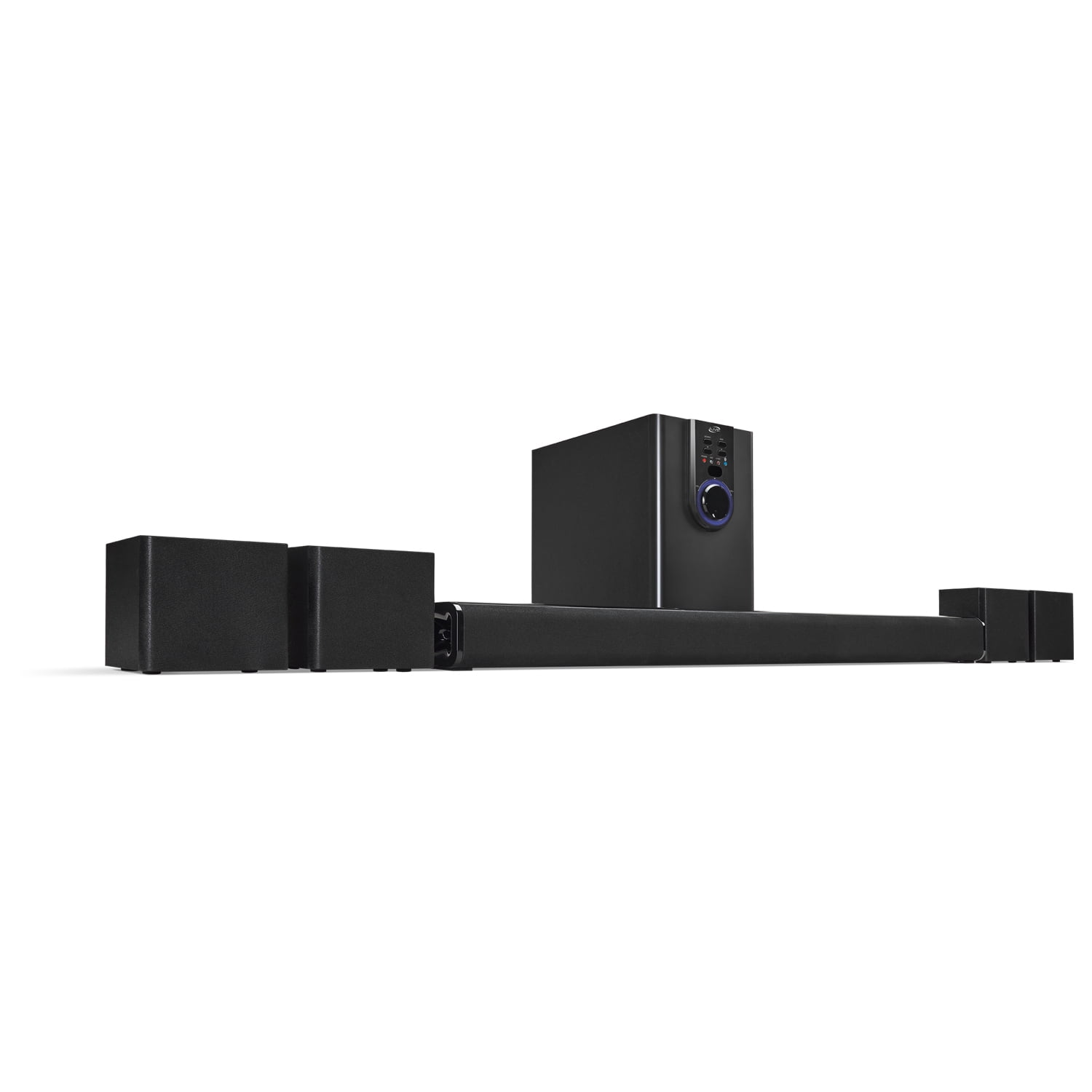 iLive IHTB142B Wireless 5.1 Channel Surround Sound 80 Watt Continuous Power Subwoofer, Black