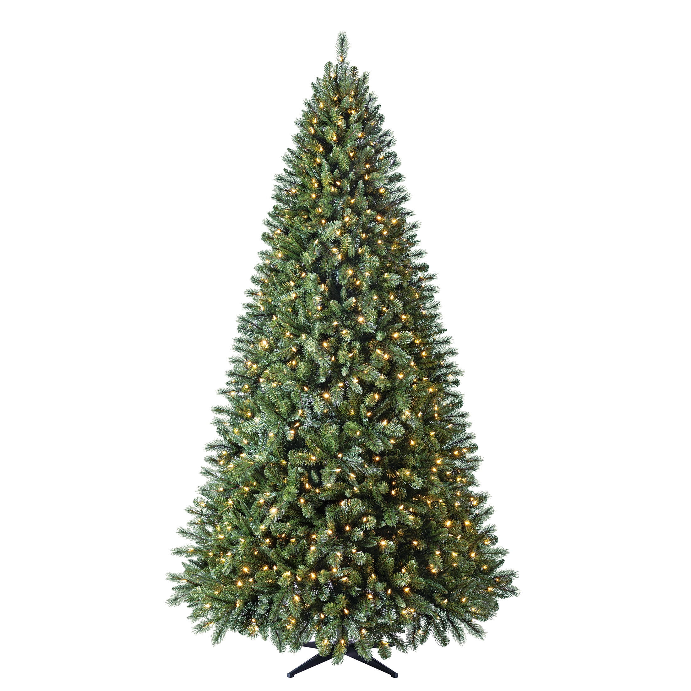 9 ft Pre-Lit Woodlake Spruce Artificial Christmas Tree with 850 Color-Changing LED Lights and Stand, by Holiday Time
