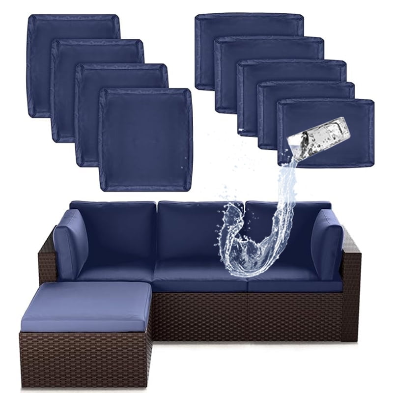 9 Pcs Outdoor Patio Cushion Covers Replacement, Outdoor Cushion Cover with Zipper, Cover Only