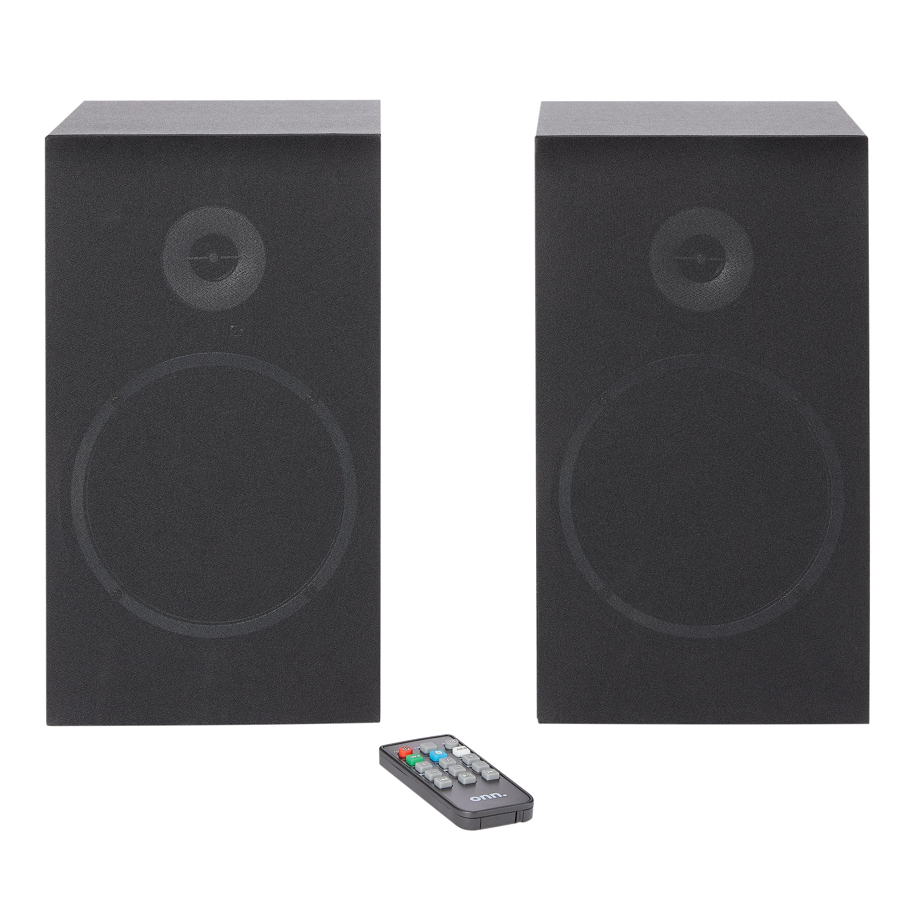 onn. Bluetooth Bookshelf Speakers