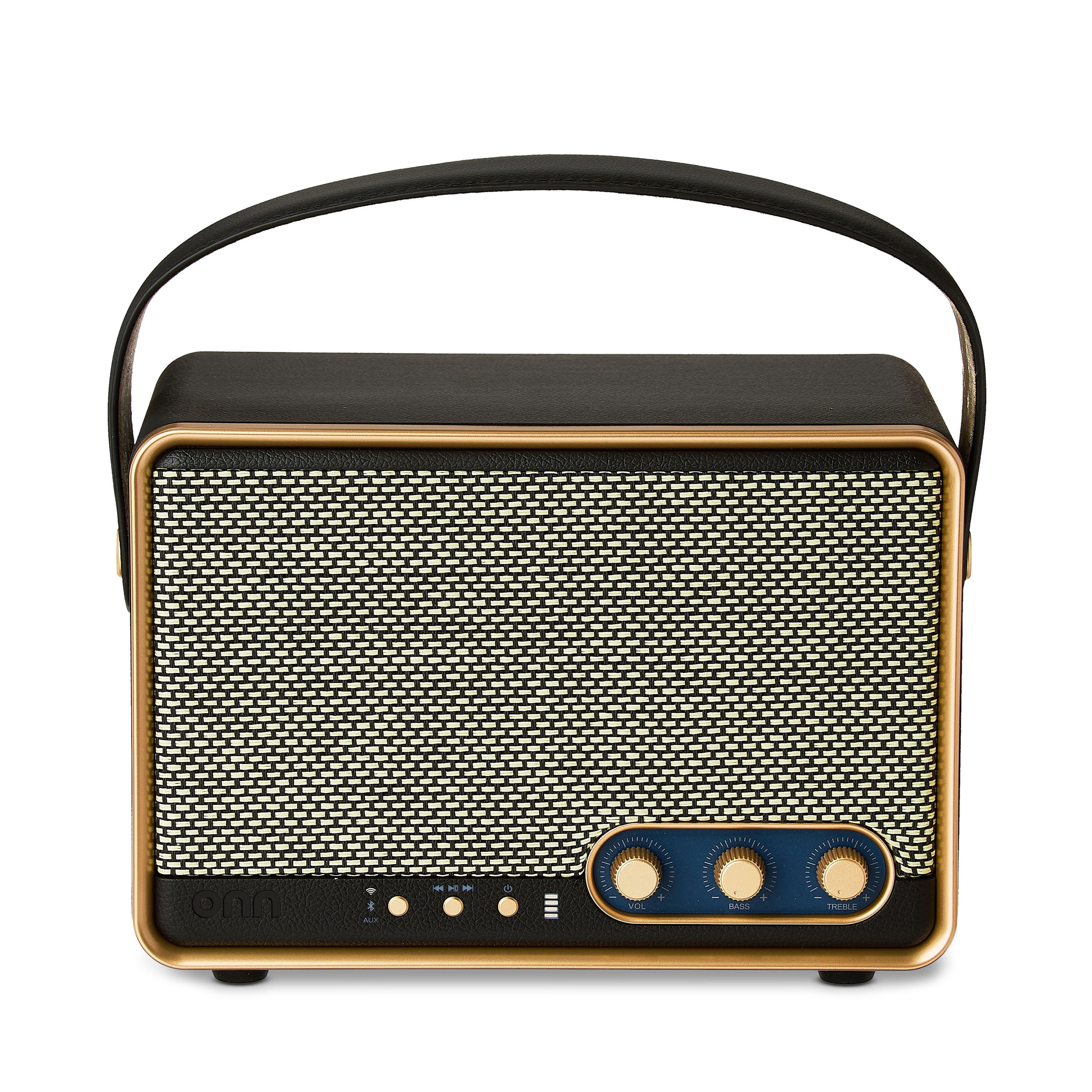 onn Large Wi-Fi Speaker with 360-Degree Directional Sound, Black