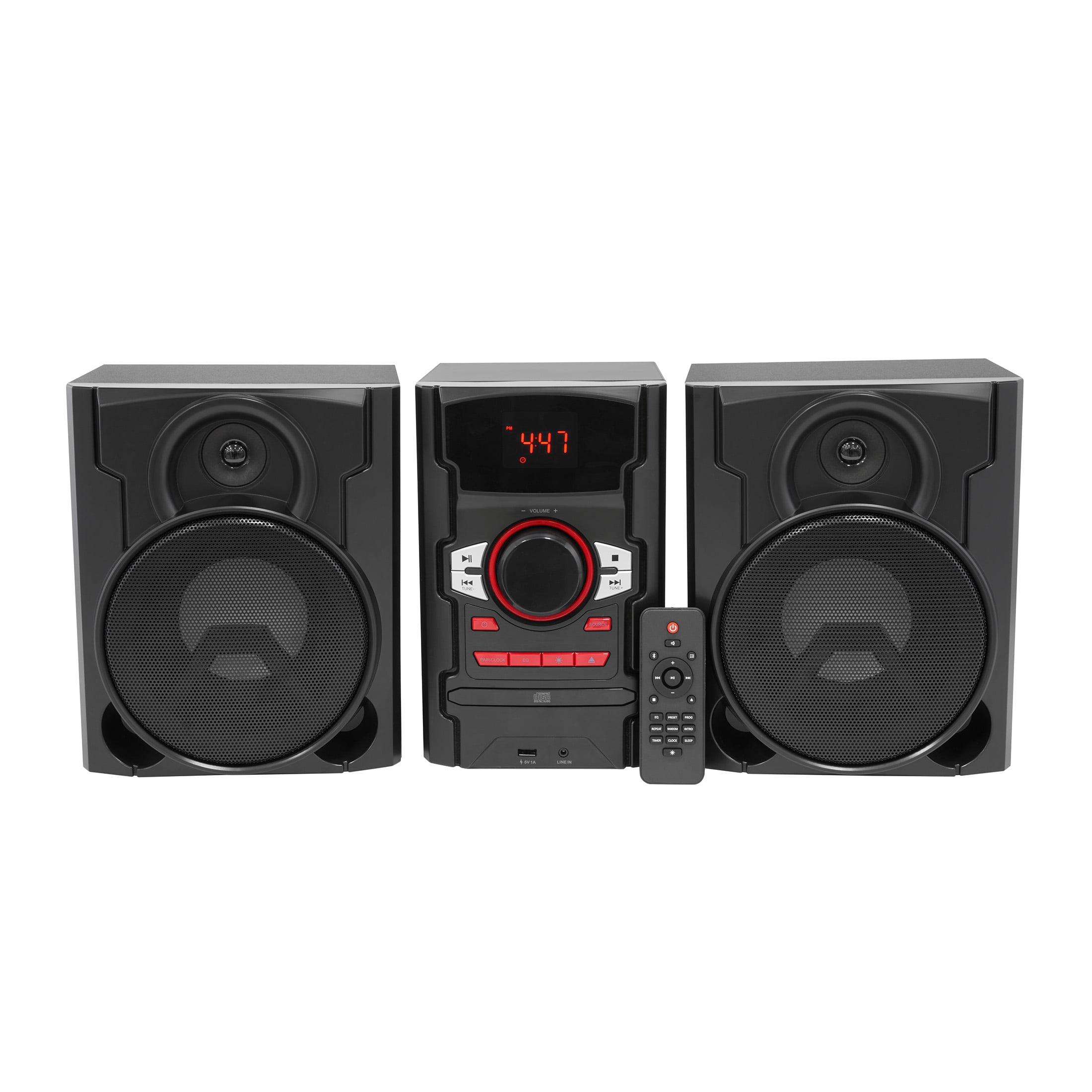 onn. 100W CD Stereo with USB & Bluetooth Connectivity