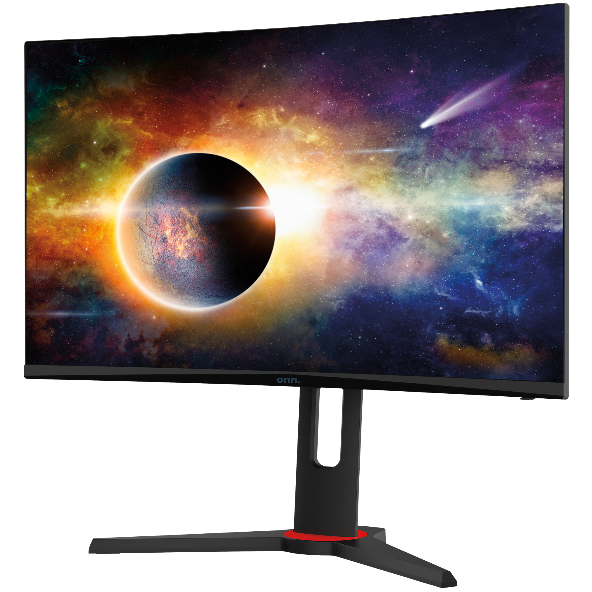onn 27" Curved QHD (2560 x 1440p) 180Hz 1ms AMD FreeSync Gaming Monitor with Cables, Black, New