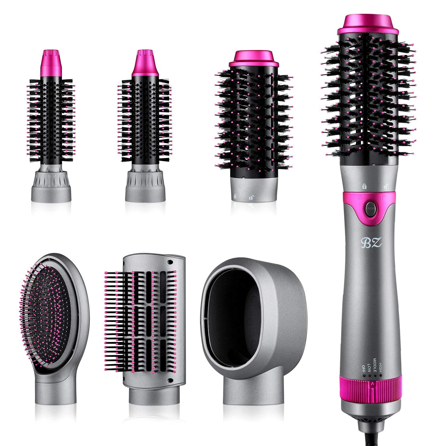 unbranded SM-5258 6 in 1 Hair Dryer Brush and Volumizer, Detachable Hair Dryer Styler, One-Step Ho